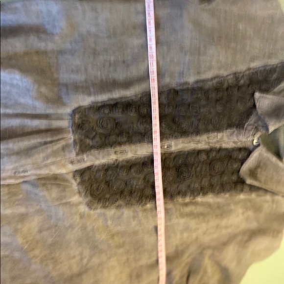 Olive green chiffon Blouse - Picture 7 of 9